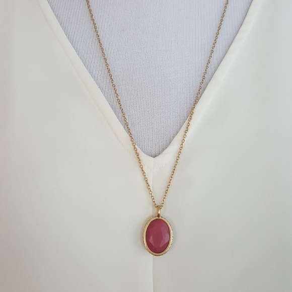 New Vince Camuto Reversible Stone Pendant Necklace - Picture 2 of 7